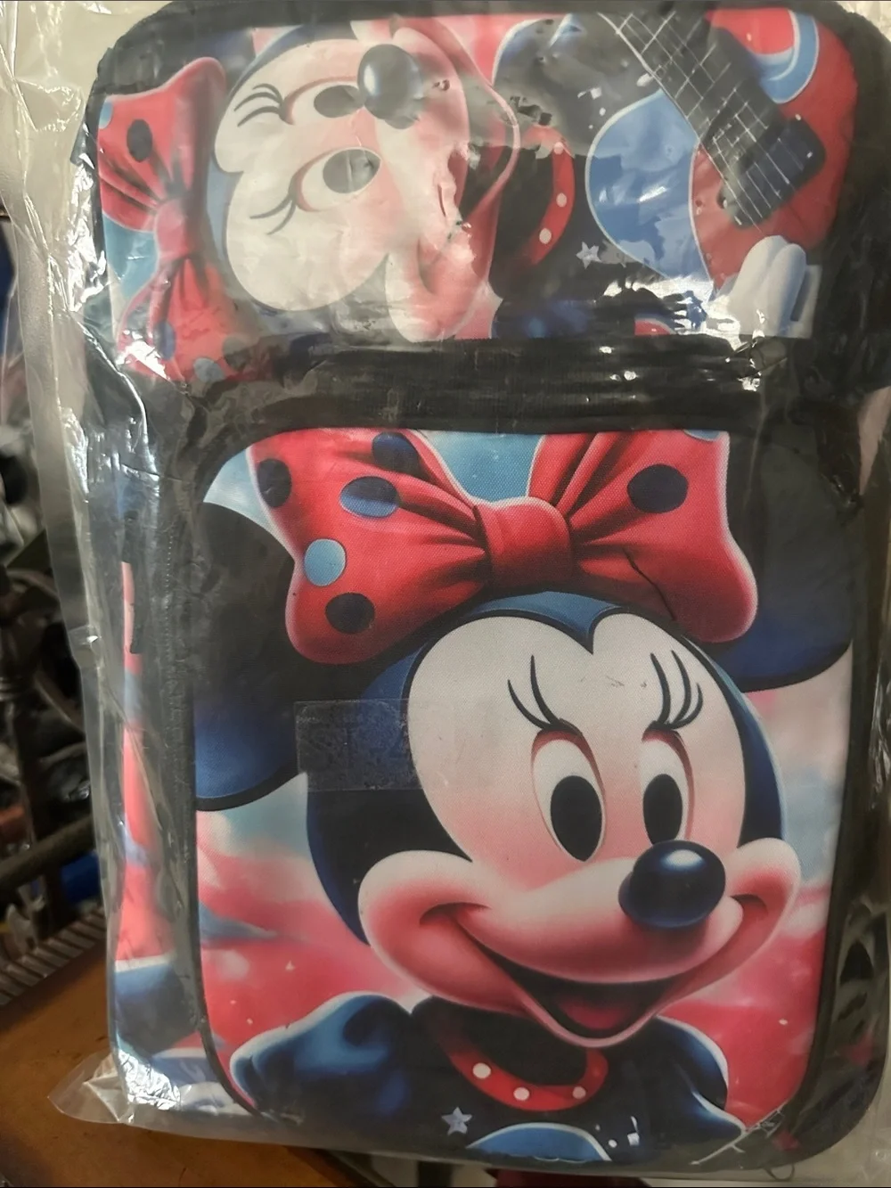 Minnie Mouse Kids Backpack - Pink & Black 17 inch 3 piece with lunch bag NWT